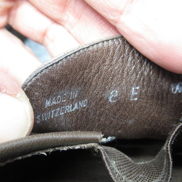 Bally Dress Shoes Mens 8 E Brown Leather Slip‎ On Switzerland Rare Two Tone main image 4
